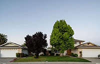 Two single family homes in the suburbs.