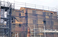 Construction on a multi-family apartment building.