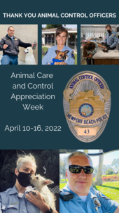 Photo of Police Department Animal Control Officers and Animals