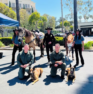 Photo of Police Department Staff, Police Dogs and Police Horses