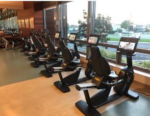 Stationary bikes at OASIS fitness center 