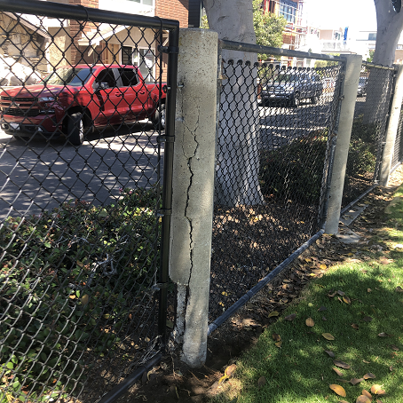 Photo of cracked fence that needs to be replaced