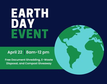 Earth day graphic advertising shred event