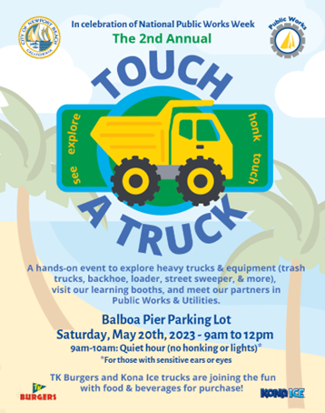Photo of Touch a truck flyer advertising the event
