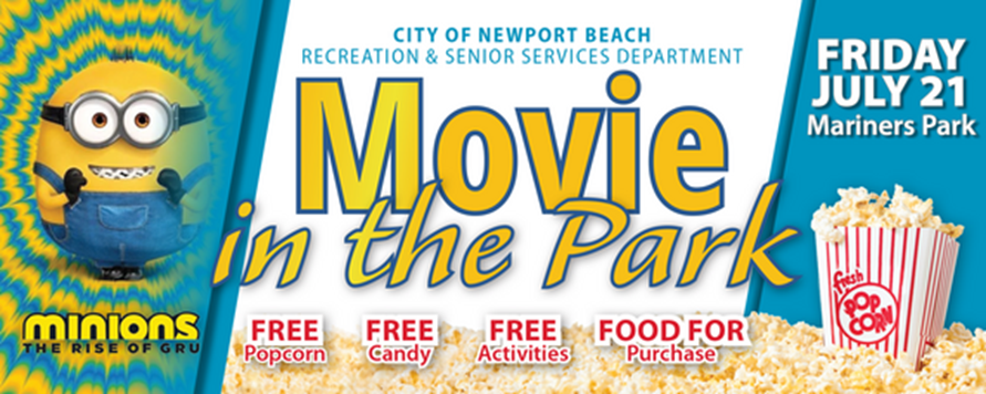 Photo of movie in the park flyer with all the info