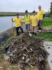 Photo of Trellis Members at cleanup site