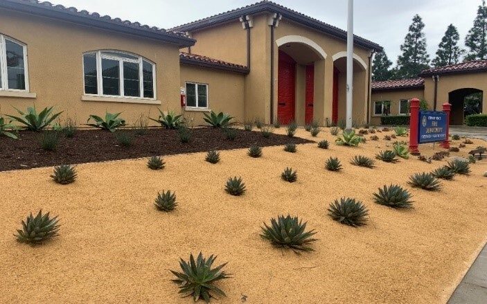 Photo of Fire  station number 8 after landscaping