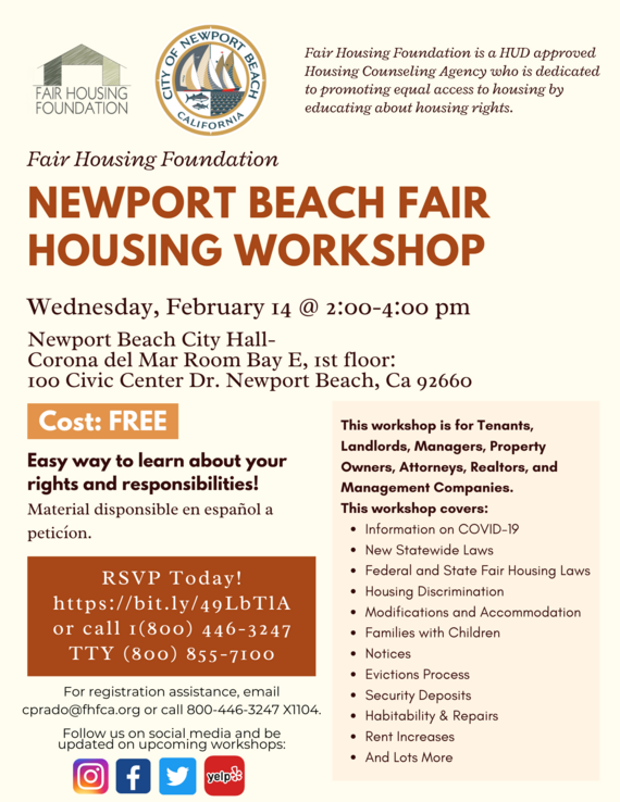 Image of Fair Housing event flyer