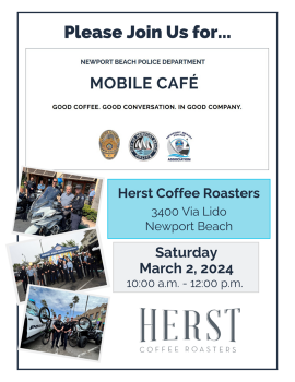 image of mobile cafe flyer with all info