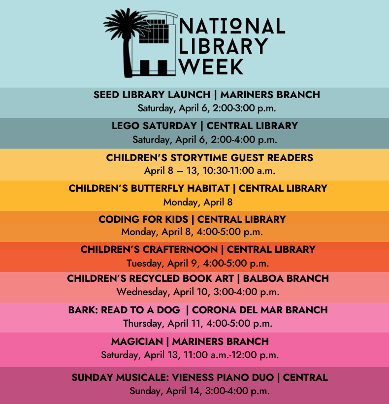 Image of activities for National Library Week 