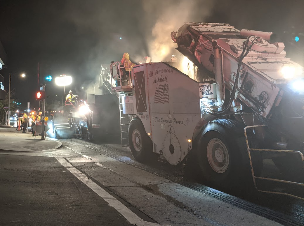 image of paving truck