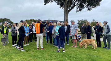 Image of Newport residents at an awareness walk