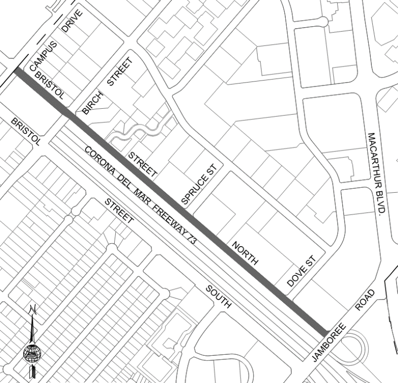 Map of Bristol St North Location