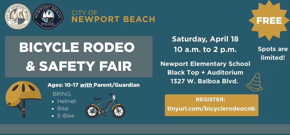 bicycle rodeo and safety fair banner