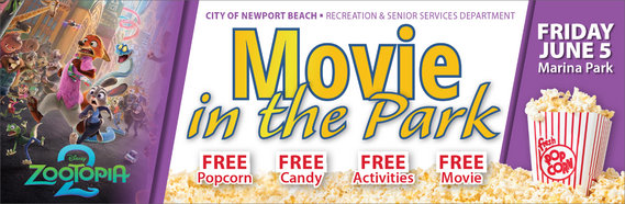 Flyer with info for movie in the park
