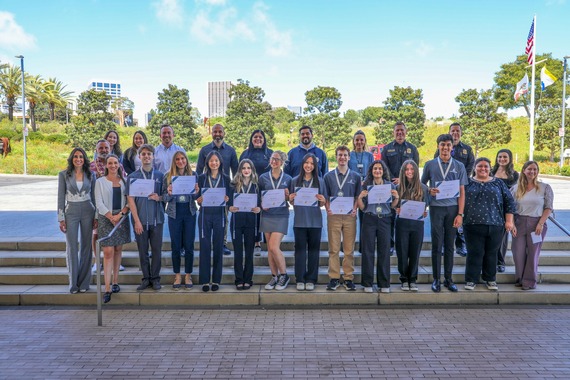 photo of mayor, staff mentors and all youth council participants