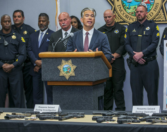 Picture of AG Bonta at Fresno Press conference 