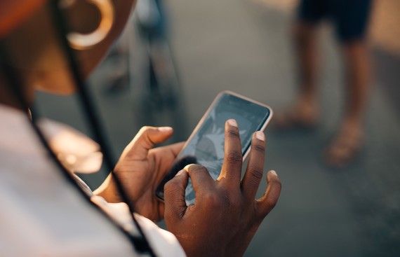 Image of woman texting 