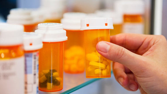 Prescription Pills in Medicine Cabinet