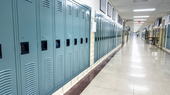 Closed School Hallway