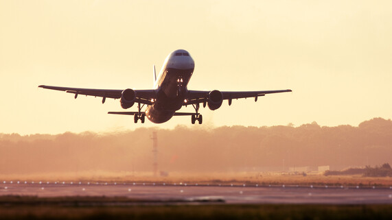 Passenger Airplane Taking off