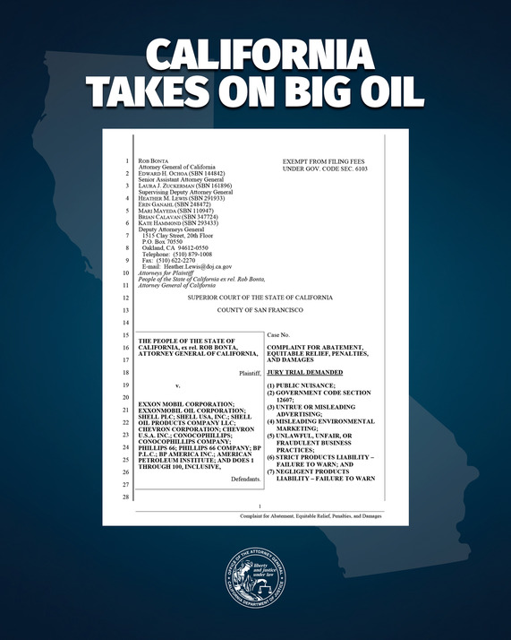  CA Takes on Big Oil