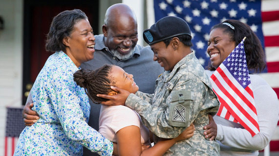 Picture of military family