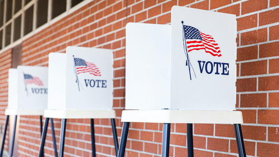 Picture of voting booths