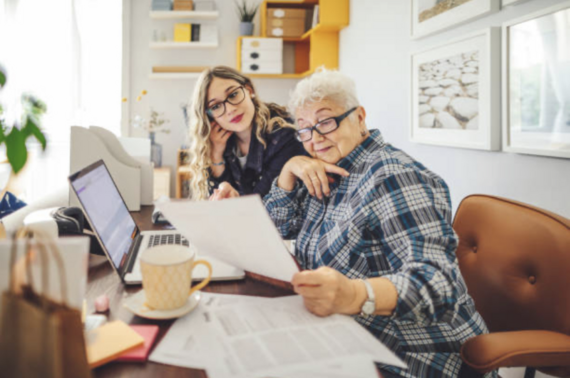 Picture of women looking at papers
