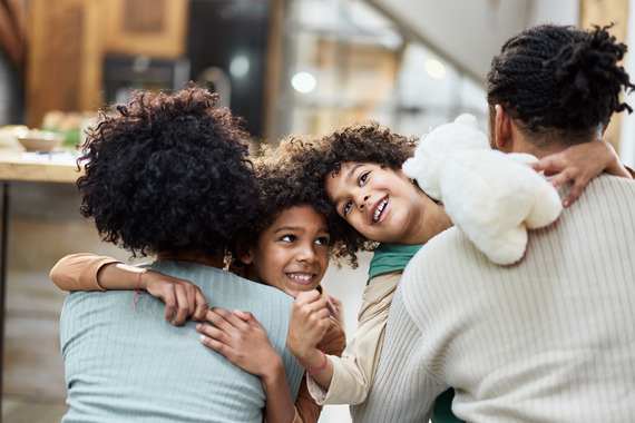 families hugging