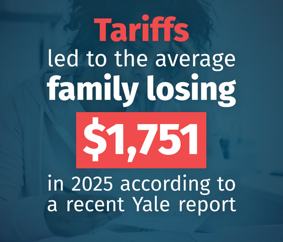 Tariffs led to the average family losing $1,751 in 2025 according to a recent Yale report