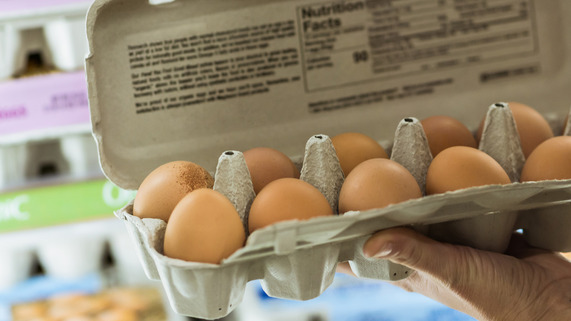 Eggs in a carton