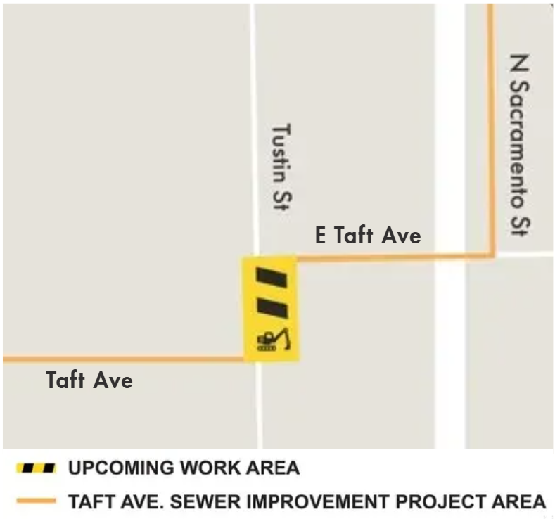 Taft Ave Sewer tustin st. map