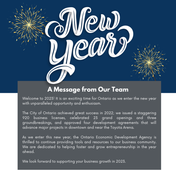 Ontario New Year Message