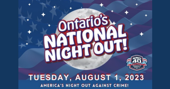 Ontarios National Night Out Patriotic Graphic