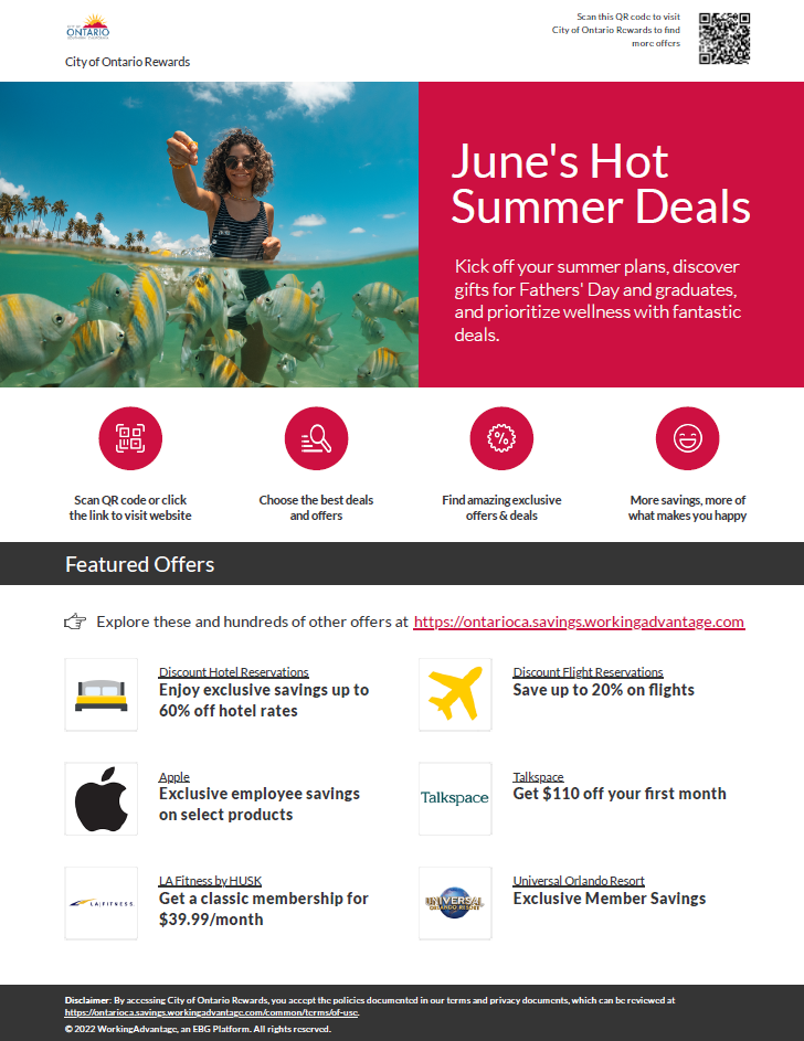 Working Advantage Discounts