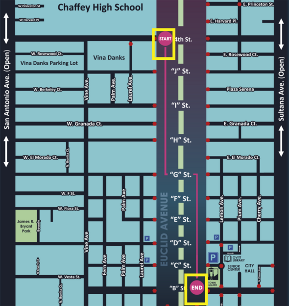 Light Parade route