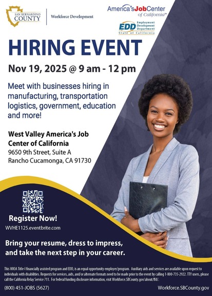 SBC - Hiring Event West Valley America's Job Center of California