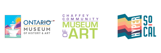 Full color logos for Ontario Museum of History & Art, Chaffey Community Museum of Art and Hyper So Cal