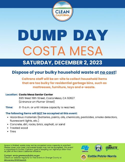 costa mesa dump day