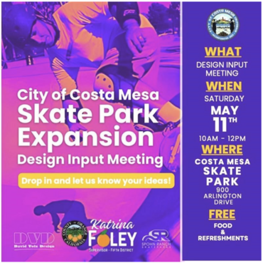 Costa Mesa Skate Park Design Input Meeting