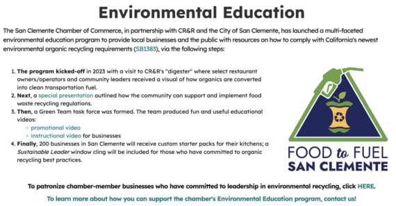 Environmental Education san clemente chamber of commerce