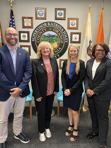supervisor foley with jwa airport director charlene reynolds and barnard bernhard from archer aviation