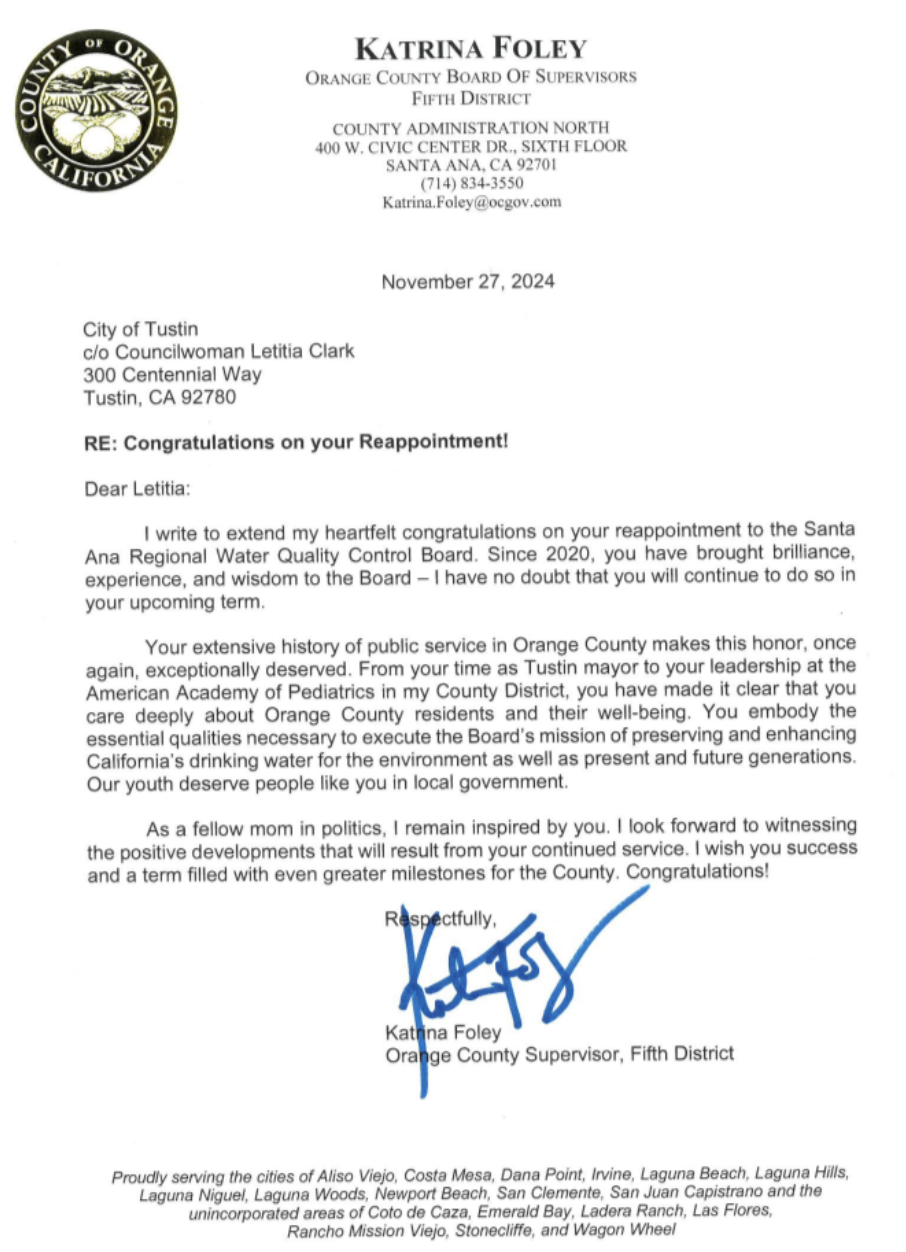 congratulatory letter