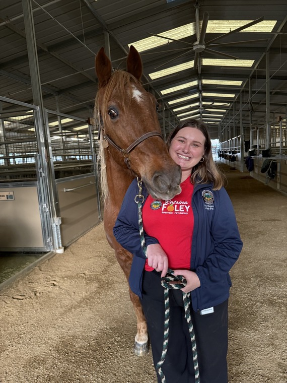 morgan with kenny the horse at the SJC resource fair