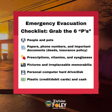 Emergency evacuation checklist