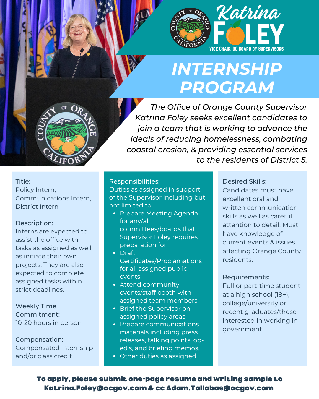 internship flyer