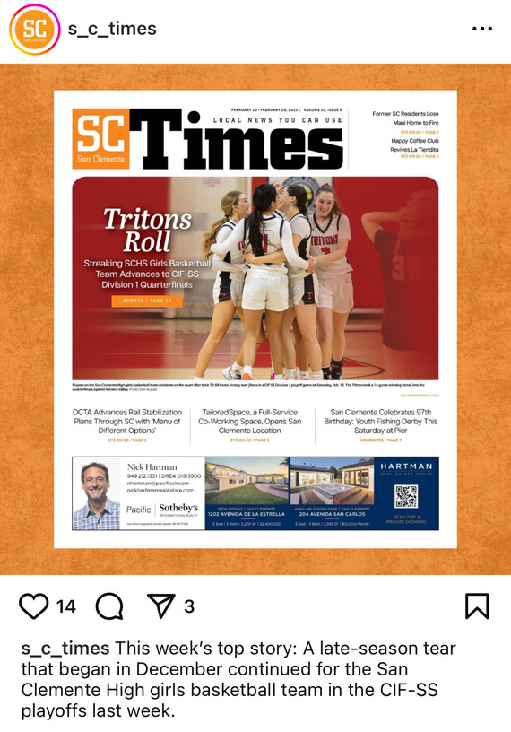 San Clemente High School Girls Basketball in CIF Playoffs! 