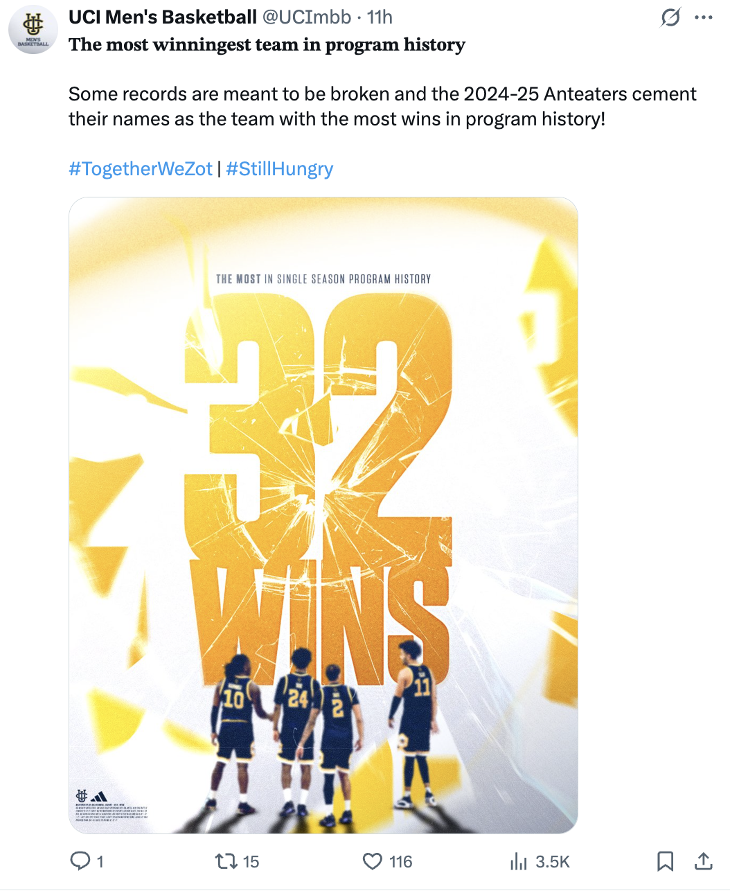 UCI makes it to the championships of March Madness!