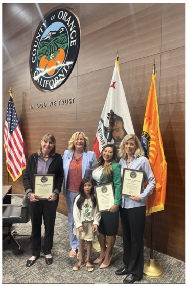 Here I am with Toxic-Free OC leadership: Carolyn McCuan, Melissa Christian, and Tracy Blum. 